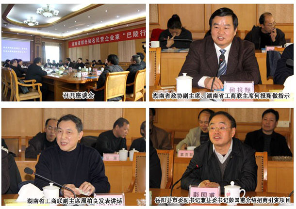 安博官网董事长胡国安随湖南省工商联招商引资调研组赴岳阳县考察