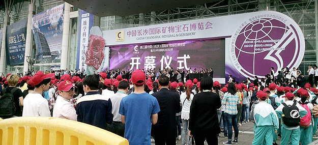 胡国安董事长受邀出席中国（长沙）国际矿物宝石博览会开幕式，并陪同中共湖南省委副书记、湖南省人民政府省长杜家毫等领导一行视察展馆