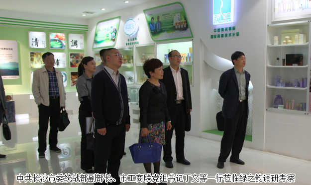 中共长沙市委统战部副部长、市工商联党组书记丁文等一行莅临绿之韵调研