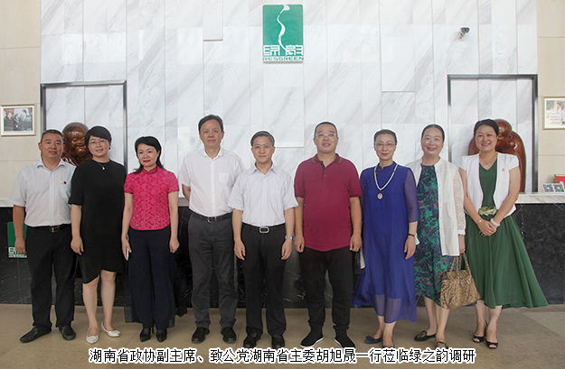 湖南省政协副主席胡旭晟一行莅临绿之韵调研
