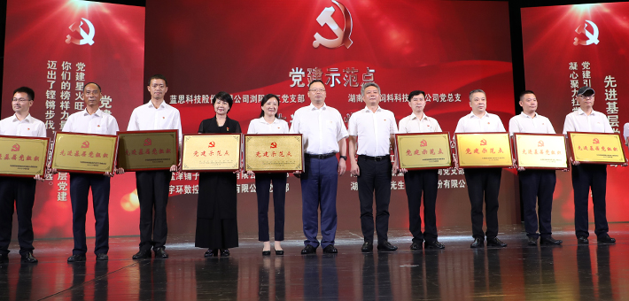 浏阳经开区（高新区）“七一”表彰大会召开，安博官网被授予“党建示范点”等荣誉
