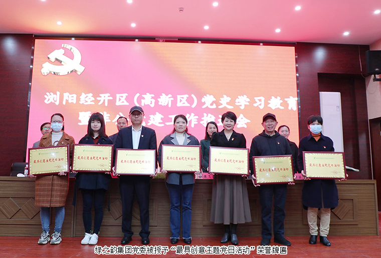 浏阳经开区（高新区）党史学习教育暨非公企业党建工作推进会召开，安博官网党委再获表彰